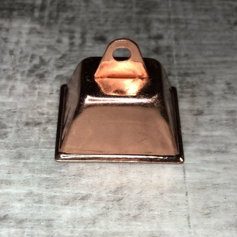 Tiny Mini Metal Copper Finish Vintage Jingle Bell Christmas Ornament Unbranded
